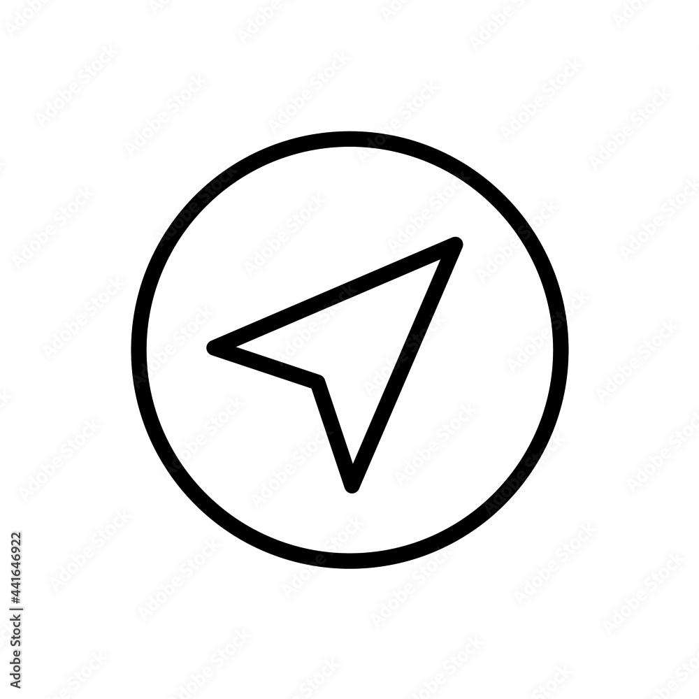 Navigation icon with rounded style Navigation icon with rounded style