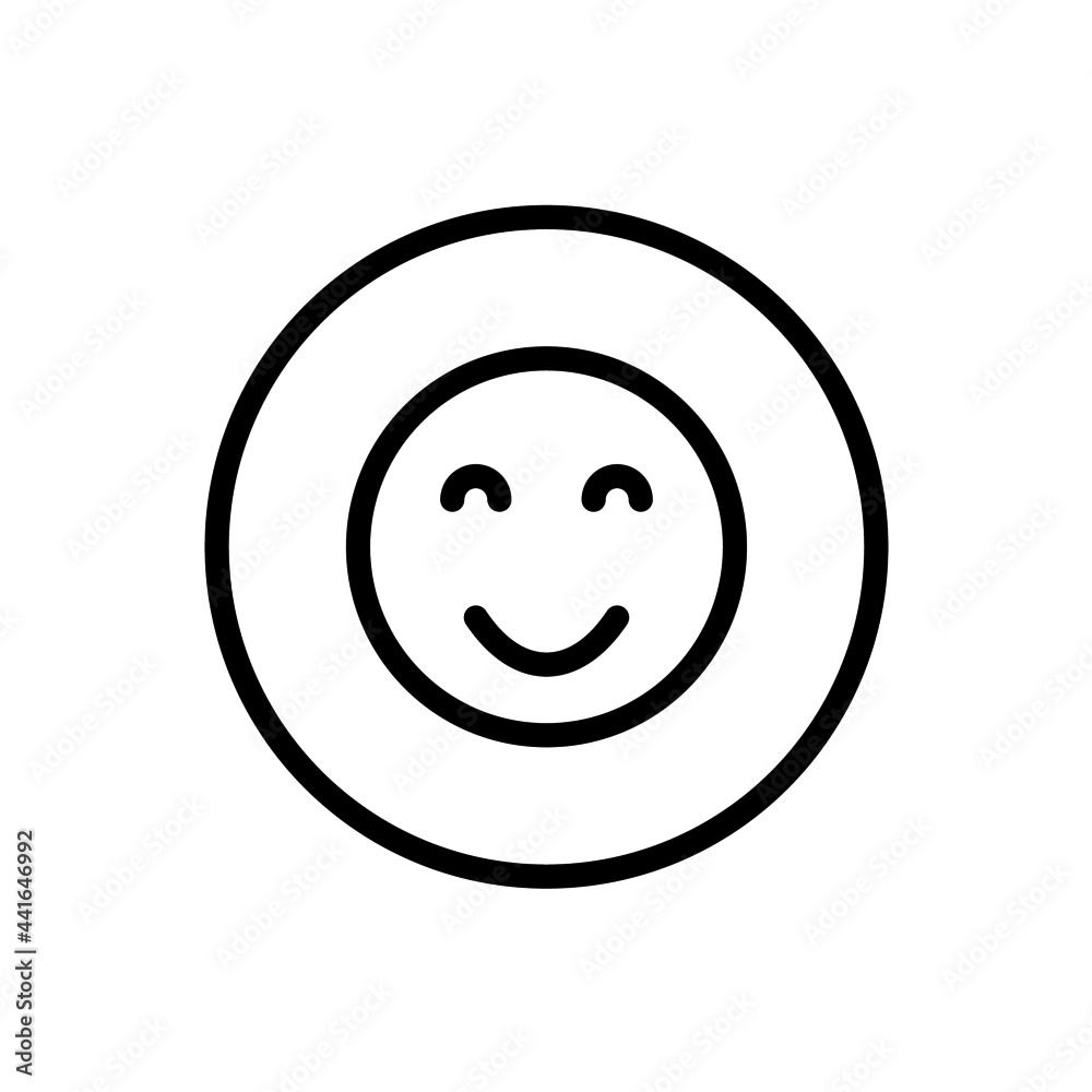 Fototapeta premium Emoji icon with rounded style