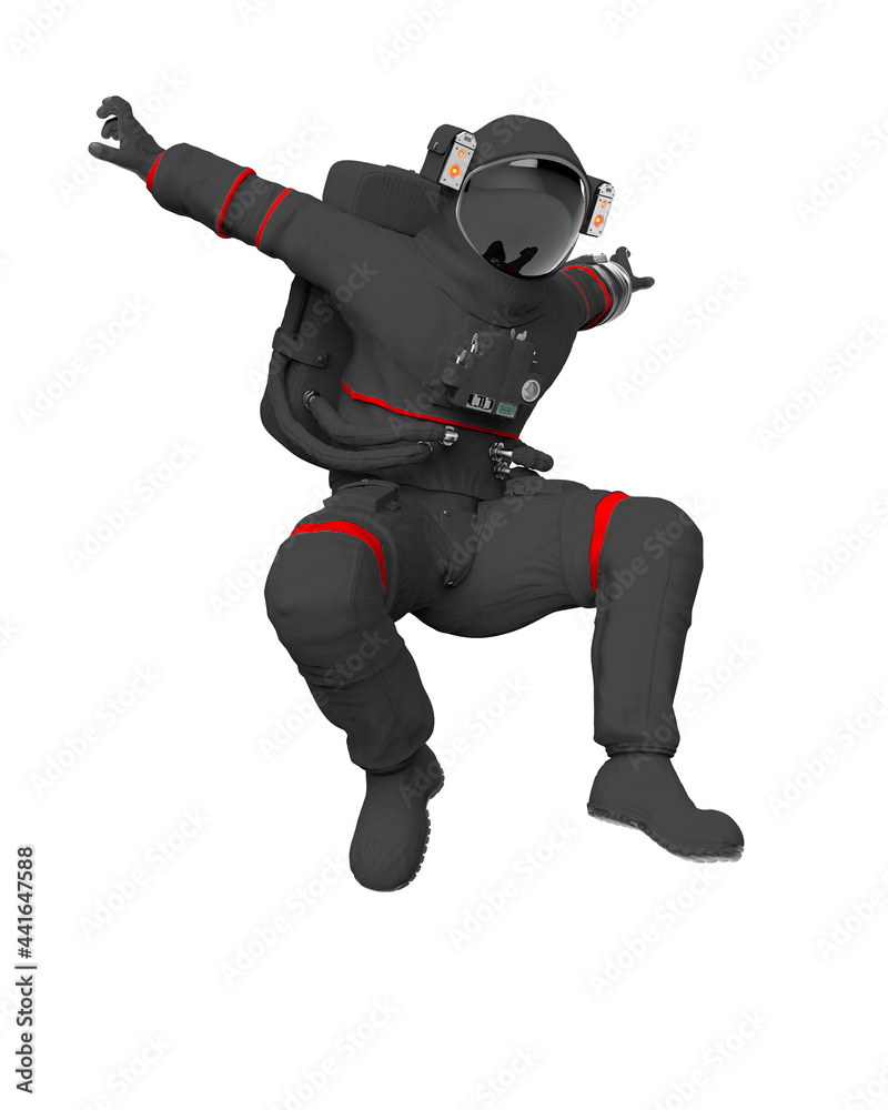 astronaut is landing on white background