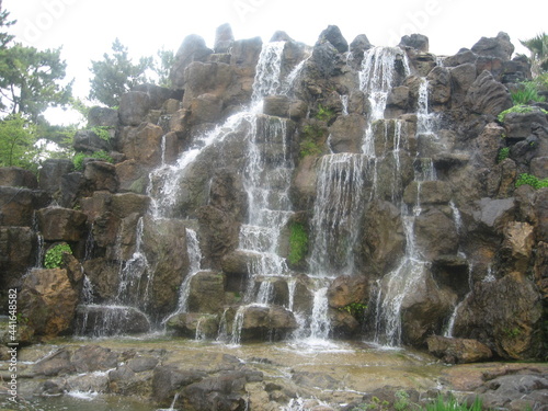 an artificial waterfall
