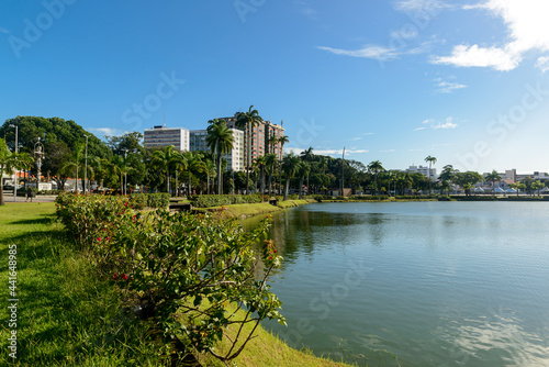 Lagoon of Solon de Lucena Park, Joao Pessoa, Paraiba, Brazil on June 25, 2021.