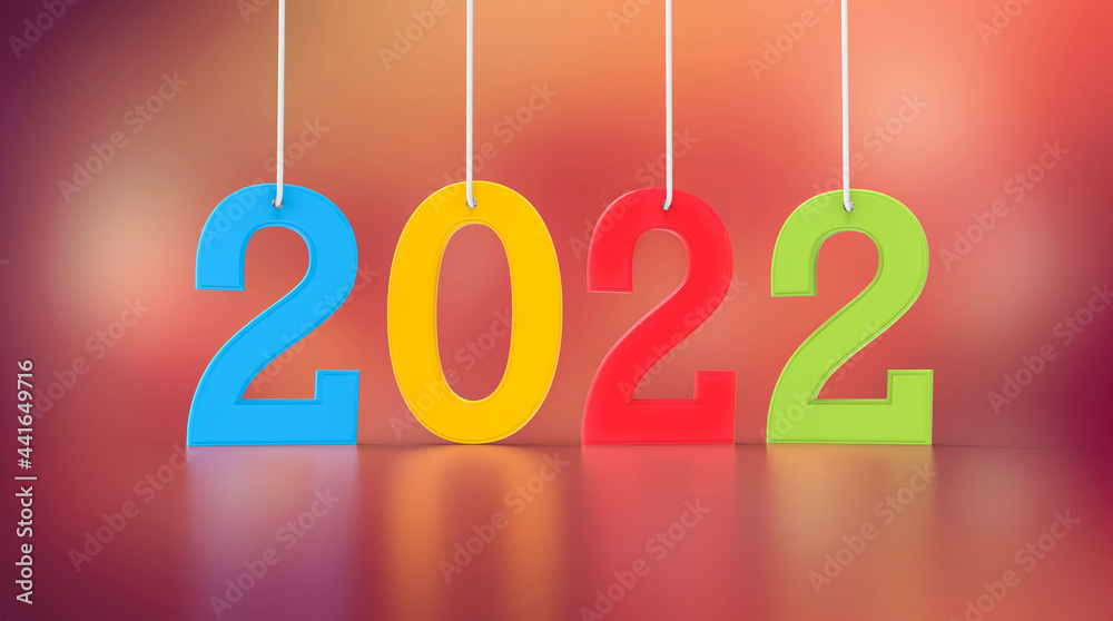 Happy New Year 2022 - 3D Illustration Happy New Year 2022 - 3D Illustration