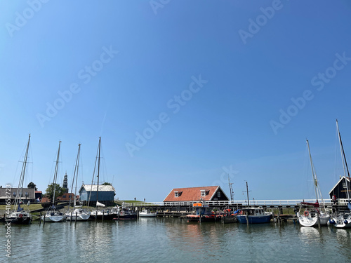 The harbor of the city Hindeloopen in Friesland © TravelTelly