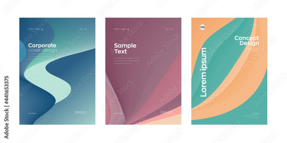 Corporate cover page design template. Abstract A4 vertical geometric illustration front page mock up can be use for brochure, business Presentation, annual report, magazine, flyer, Poster, Portfolio,