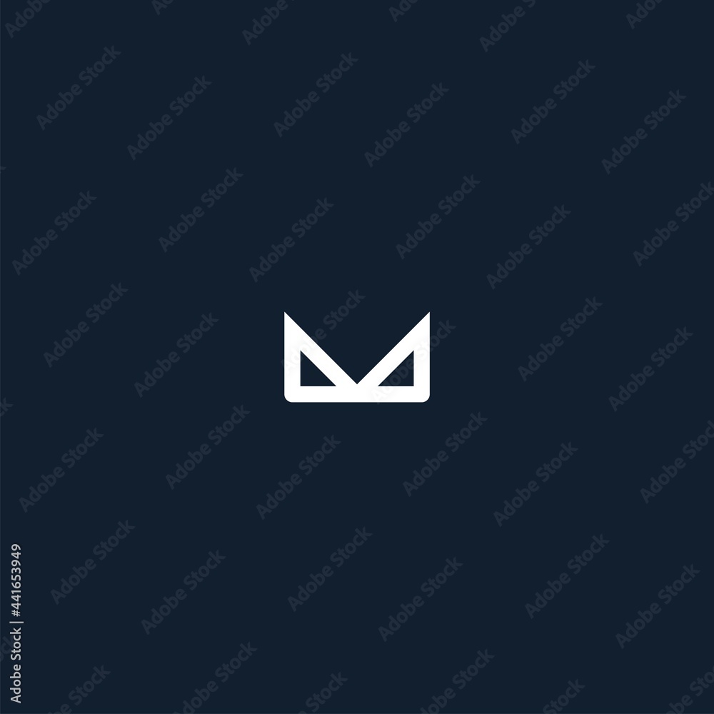 logo M abstract with cool color