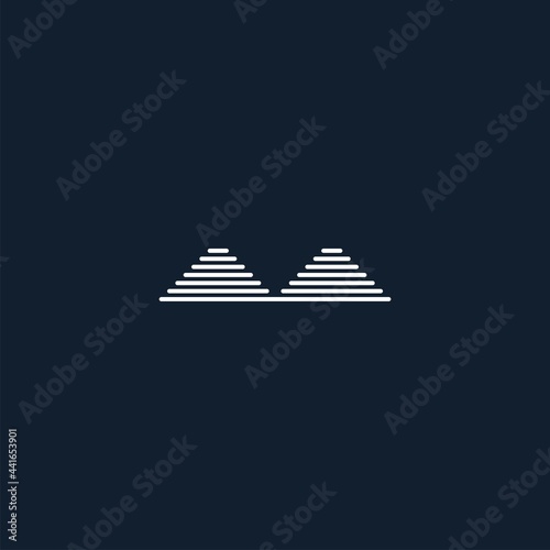 logo M abstract with cool color