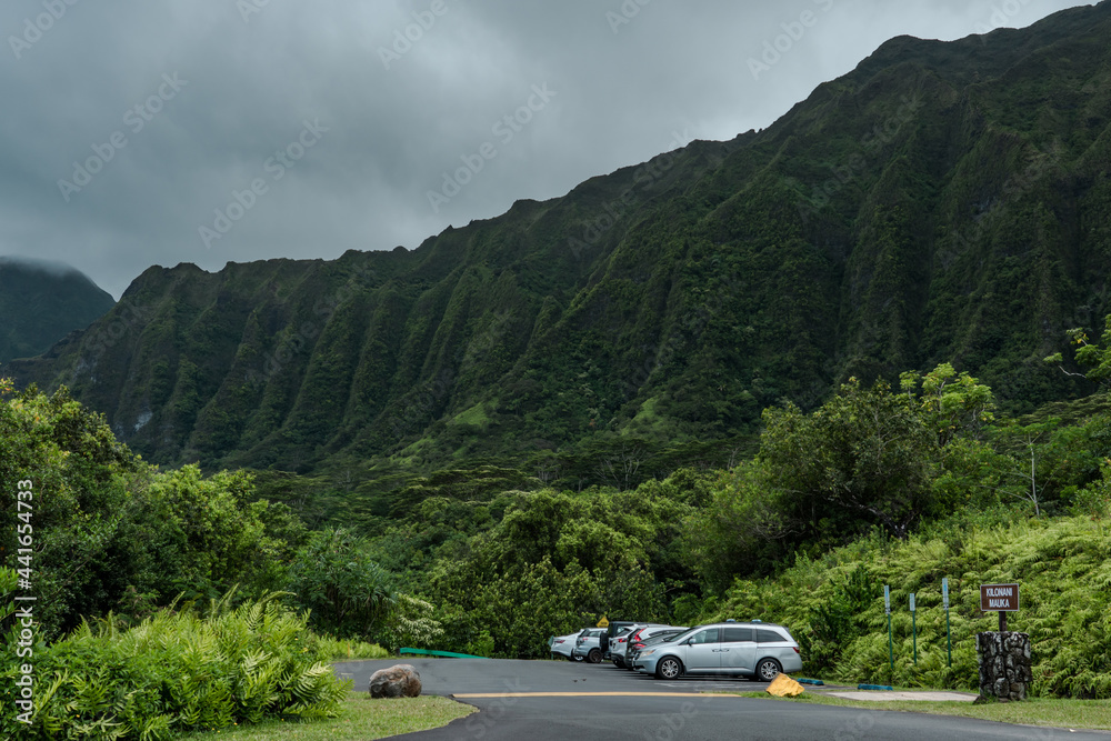Koolau Range, Hoomaluhia Botanical Garden, Honolulu, Oahu, Hawaii ...
