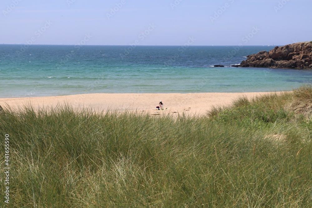 Alone at a paradise beach in Brittany 