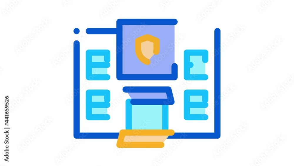 Police Department Build Icon Animation. color Police Department Build animated icon on white background Police Department Build Icon Animation. color Police Department Build animated icon on white background