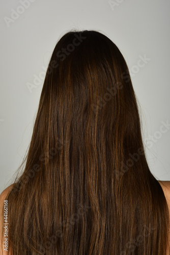Long hair close up. Womans long hair texture background closeup.