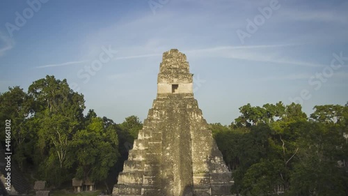 Mayan Temple I (Gran Jaguar) at Tikal National Park - Guatemala (time-Lapse) photo