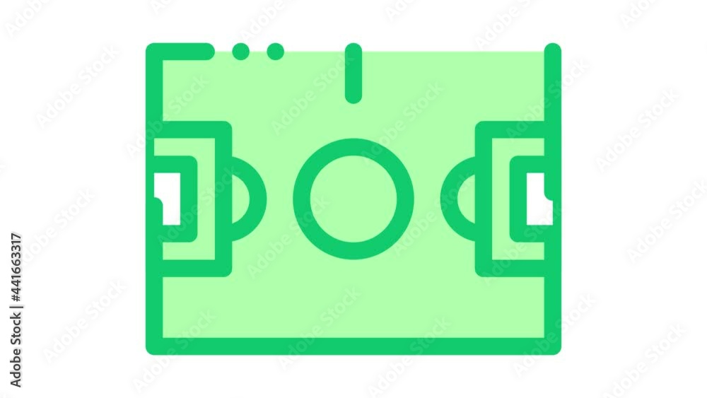 Football Field Icon Animation. color Football Field animated icon on white background Football Field Icon Animation. color Football Field animated icon on white background