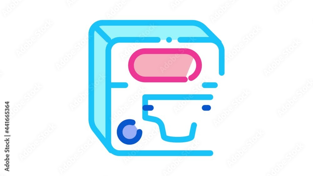 Diaper Device Icon Animation. color Diaper Device animated icon on white background Diaper Device Icon Animation. color Diaper Device animated icon on white background