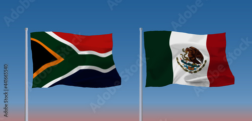 メキシコと南アフリカ共和国の国旗