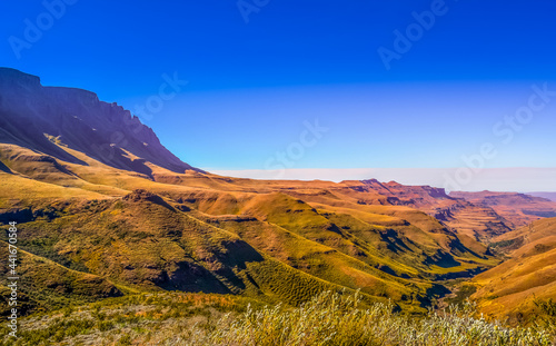 Sani pass mountains in South Africa