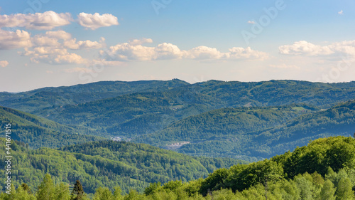 Fototapeta Naklejka Na Ścianę i Meble -  Landscape of Beskid Mountains in Poland