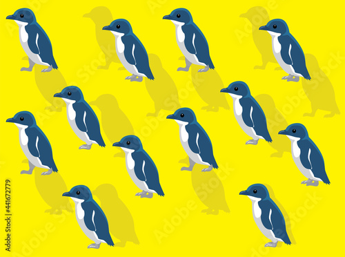 Animal Animation Snares Penguin Cartoon Vector Seamless Wallpaper