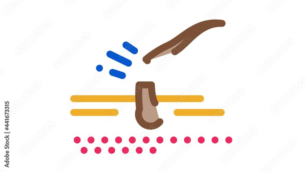 Broken Hair Icon Animation. color Broken Hair animated icon on white background Broken Hair Icon Animation. color Broken Hair animated icon on white background