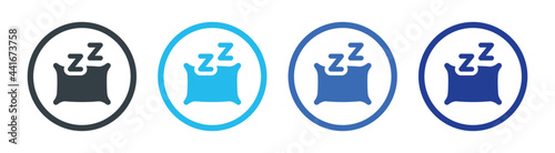 Pillow icon symbol of sleeping vector illustration.