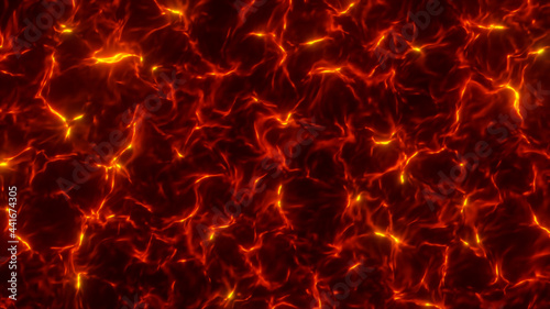 Abstract magma, lava flowing smooth fractal waves background. Fire like backdrop