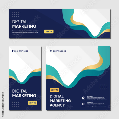 Vector Editable Instagram post template modern background. Promotional corporate banner design.  company business webinar banner sale ads and discount promo