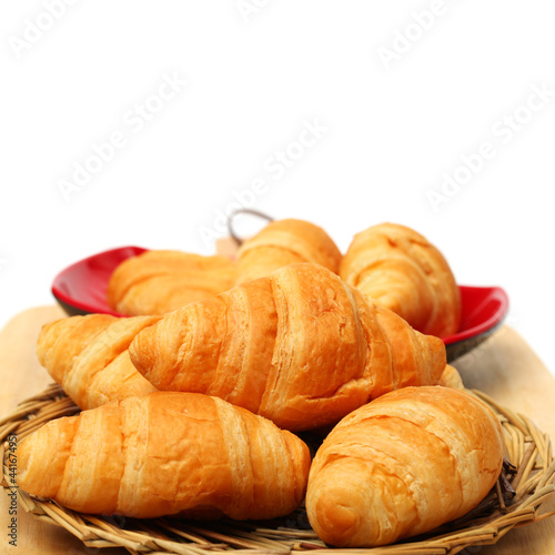 Wallpaper Mural Fresh croissants isolated on white background  Torontodigital.ca