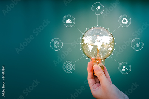 idea working social network concept.