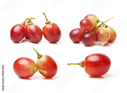 red grape on white background 