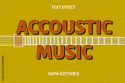 Editable Text Effect ACOUSTIC MUSIC