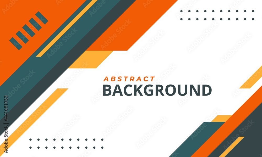 Abstract Geometric Shapes Background Design. Orange and Navy Colors. Can Be Used For Banner, Poster, Website, Promotion, Brochure Abstract Geometric Shapes Background Design. Orange and Navy Colors. Can Be Used For Banner, Poster, Website, Promotion, Brochure