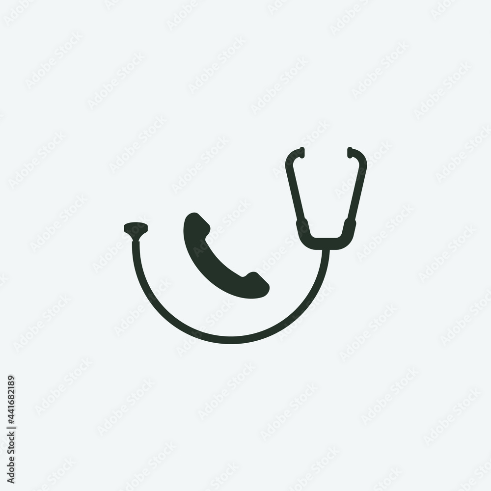 medical hotline vector icon illustration sign medical hotline vector icon illustration sign