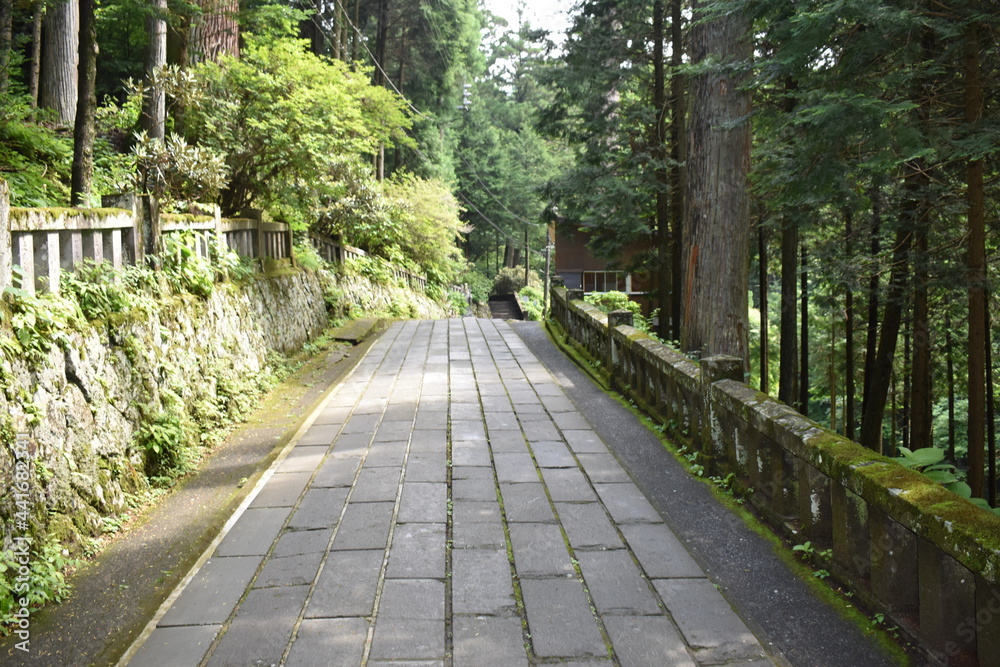 日本　群馬のパワースポット　榛名神社　夏の風景