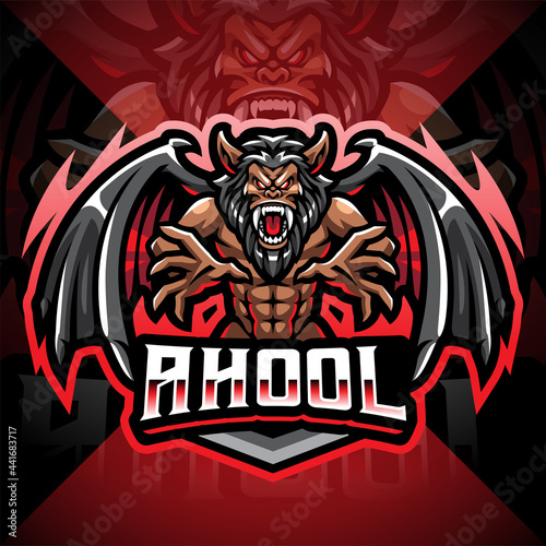Ahool esport mascot logo design