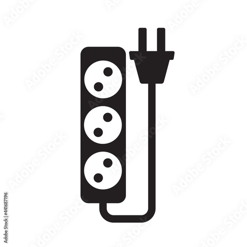 extension cord icon vector graphic design