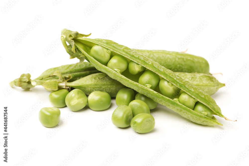 Fresh peas isolated on white background Fresh peas isolated on white background