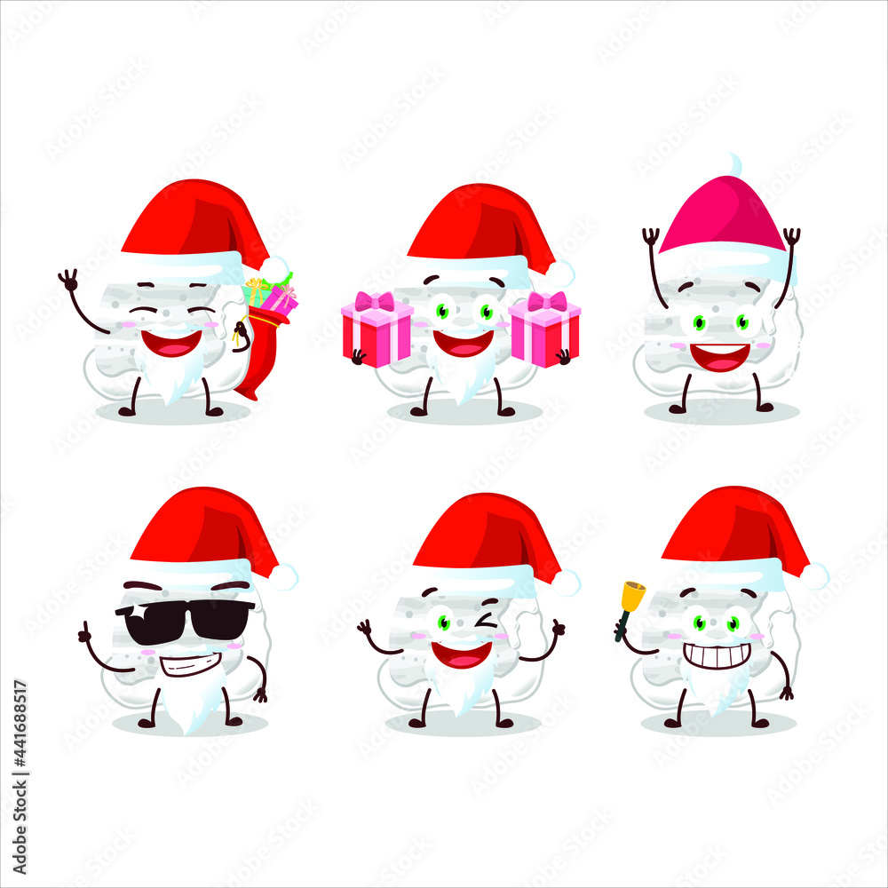 Santa Claus emoticons with milk ice cream scoops cartoon character. Vector illustration Santa Claus emoticons with milk ice cream scoops cartoon character. Vector illustration