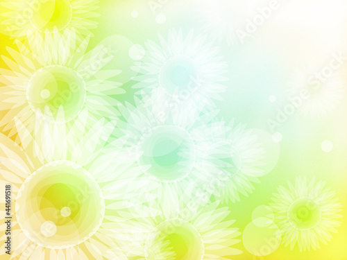 【夏素材】きらきらひまわりの背景