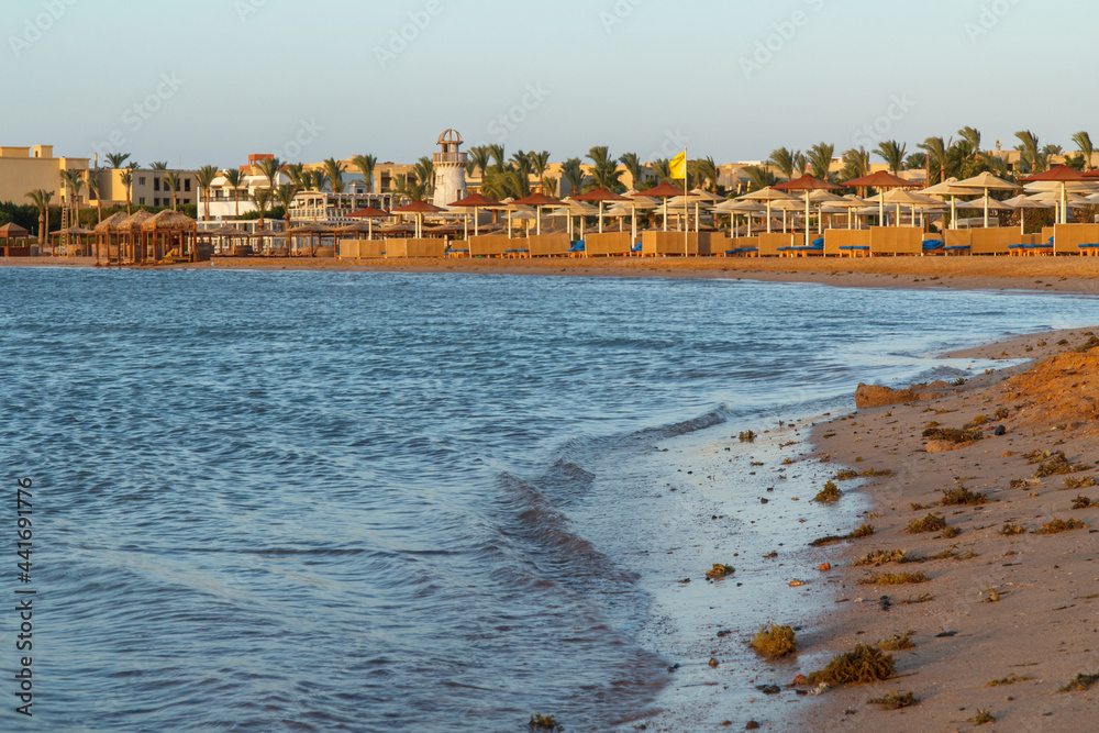 Sand beach on Red Sea in Sharm El Sheikh