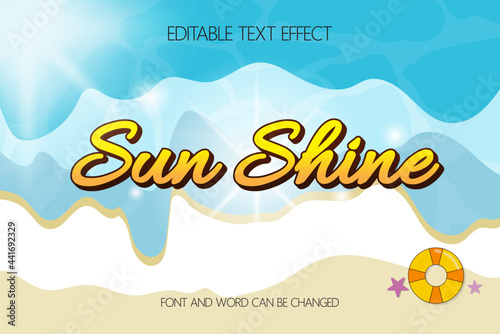 Sun shine text effect