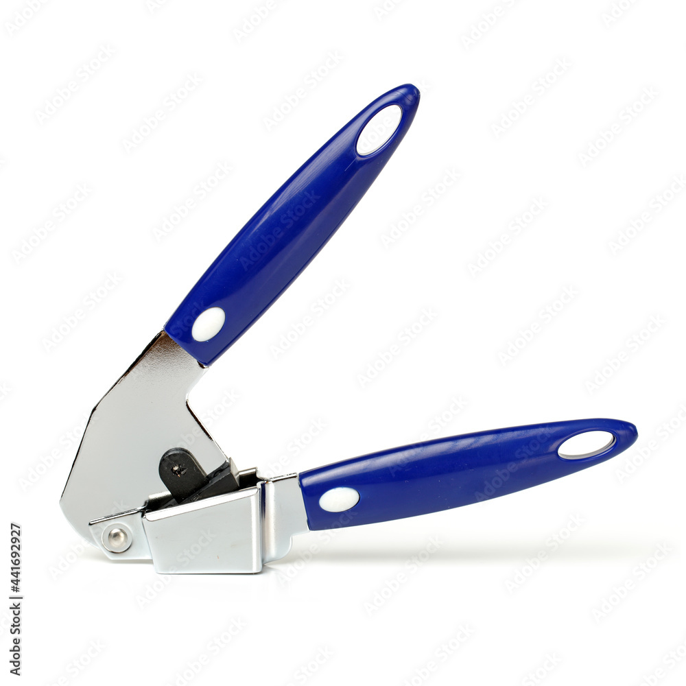 Garlic press on white background Garlic press on white background