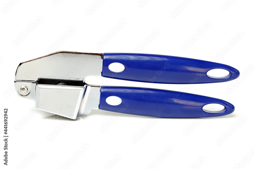 Garlic press on white background Garlic press on white background