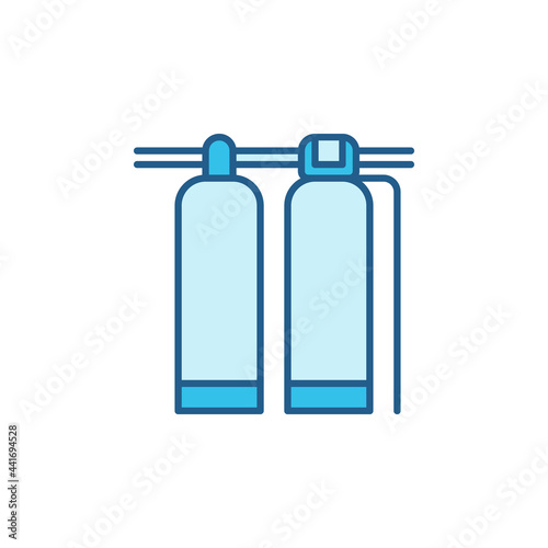 Aeration and Deferrization of Water Station colored icon photo