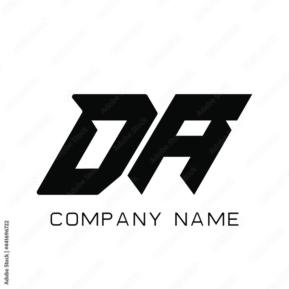 DA Logo Design Vector Template. DA Letter Logo Design Initial Monogram Letter. DA Logo Design Vector Template. DA Letter Logo Design Initial Monogram Letter.