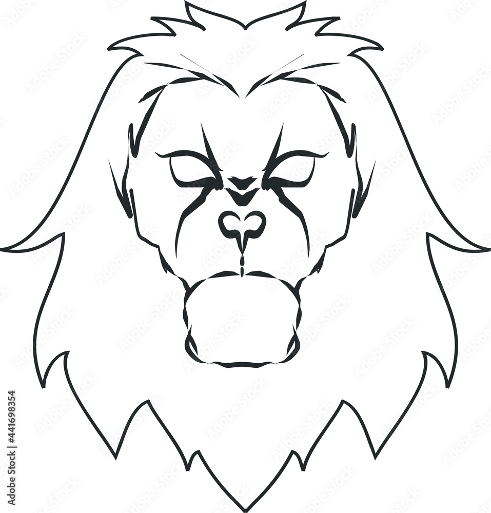 vector of lion, can be used as tatto or brand