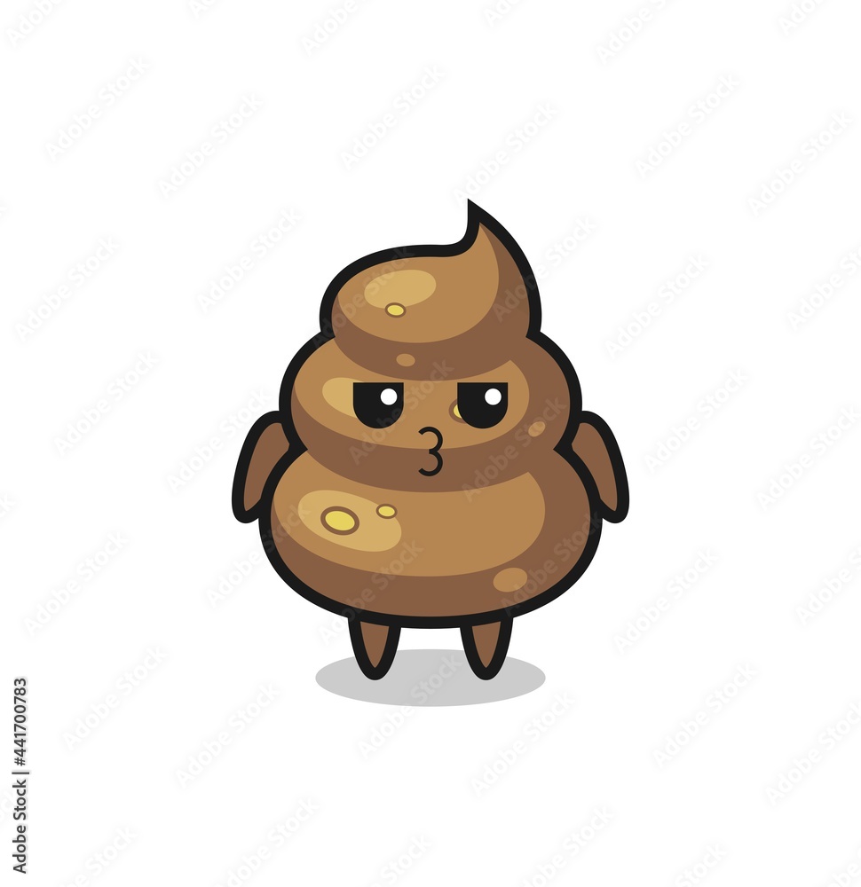 the bored expression of cute poop characters the bored expression of cute poop characters