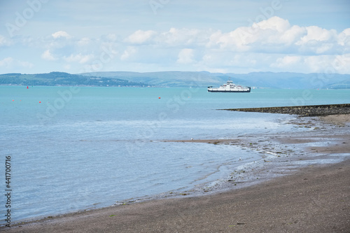 Ferry ship departing from Largs sailing to Millport photo