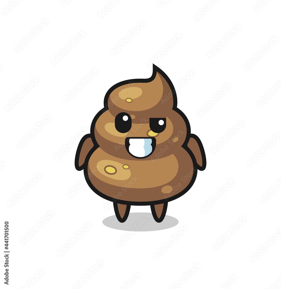 cute poop mascot with an optimistic face cute poop mascot with an optimistic face