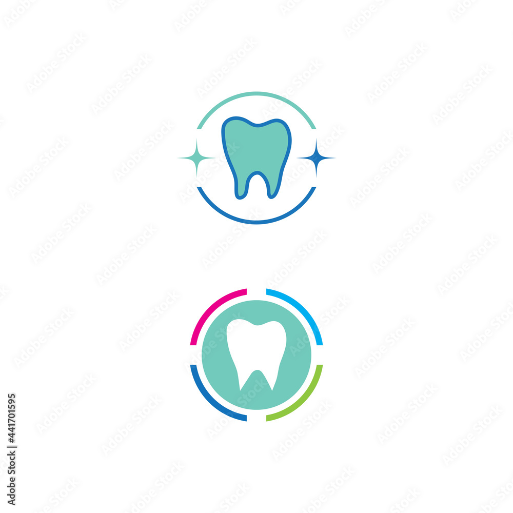 Tooth Teeth Dentist Dental dentistry with Stars logo design Tooth Teeth Dentist Dental dentistry with Stars logo design