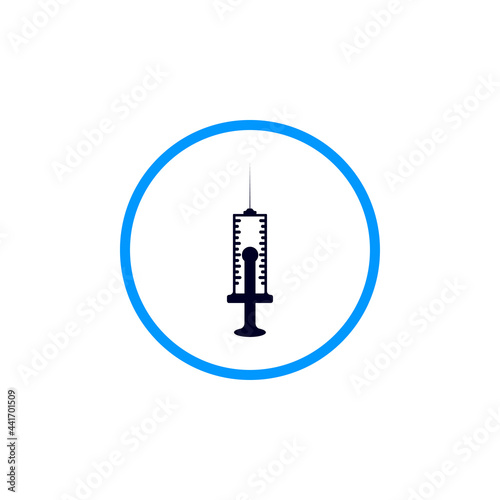 covid 19 vaccinations icon in circle