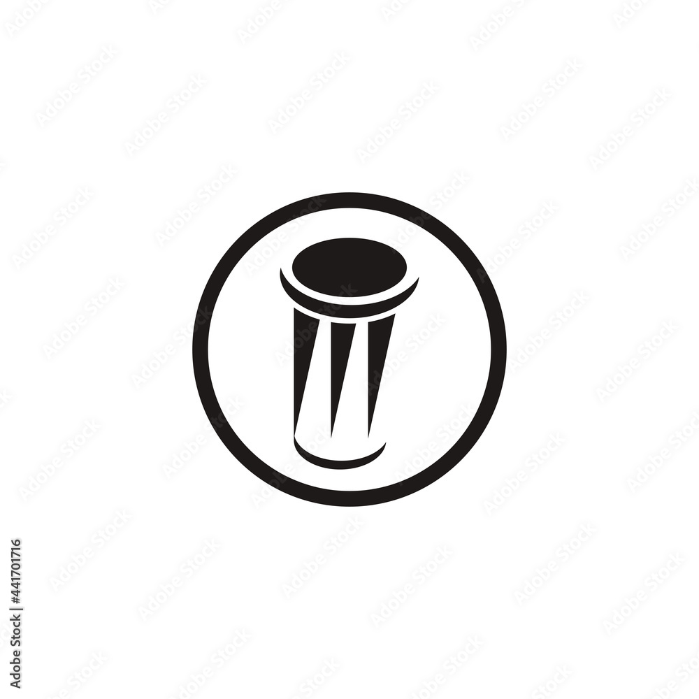 Ancient Pillar Columns Greek Rome Athens Historical Building logo design Ancient Pillar Columns Greek Rome Athens Historical Building logo design